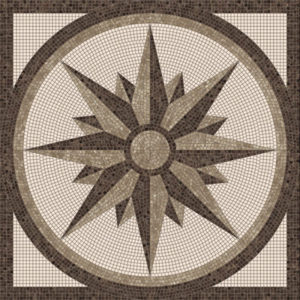 Starburst Square Medallion - mosaic - Medallion Depot